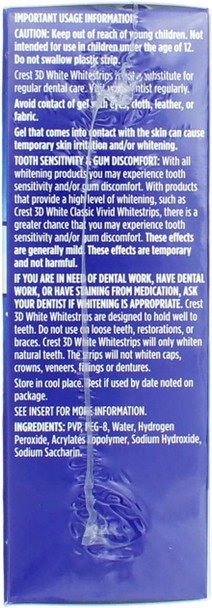 Crest 3D White Whitestrips Dental Whitening Kit Classic Vivid - 12 each, Pack of 2