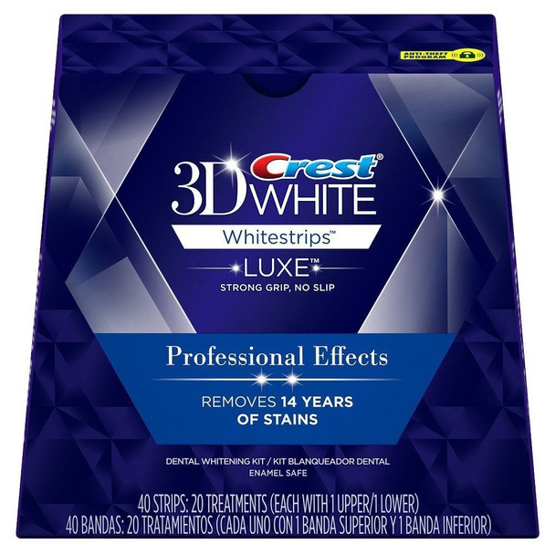 Crest 3D Luxe Whitestrips Professional Effects, Enamel Safe - 20 ct - 2 pk