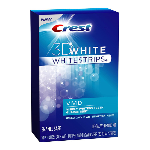 Crest 3d White Vivid Teeth Whitening Strips 10 Count