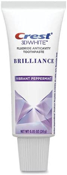 Crest 3D White Brilliance Advanced Whitening Travel Size Toothpaste, .85 oz. (Pack of 4)