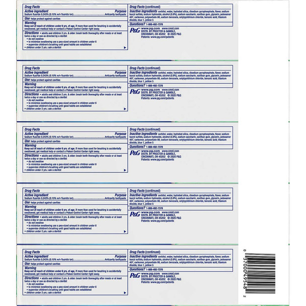 Crest Complete Advanced Flavoridetoothpaste 5 Pack 8.2 Oz Net Wt 41 Oz