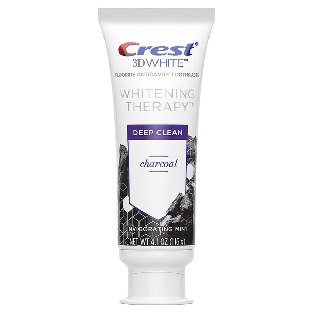 Crest, 3d White Whitening Therapy Deep Clean Toothpaste Invigorating Oz 79353, mint, Charcoal, 4.1 Ounce