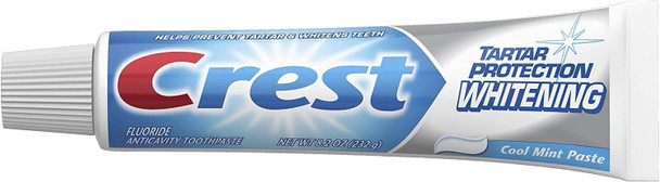 Crest Tartar Protection Whitening Cool Mint Paste Anticavity Toothpaste 8.2 Ounce Tube (Pack of 4)