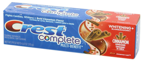 Crest Complete Multi-Benefit Whitening Expressions Cinnamon Rush Flavor Toothpaste, 6 oz., (Pack of 6)