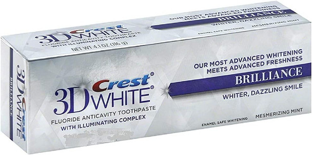 Crest 3D White Fluoride Anticavity Toothpaste 0.85 oz (Pack of 10)