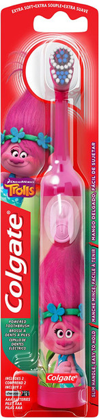 Colgate Kids Powered Toothbrush, Trolls, Extra Soft