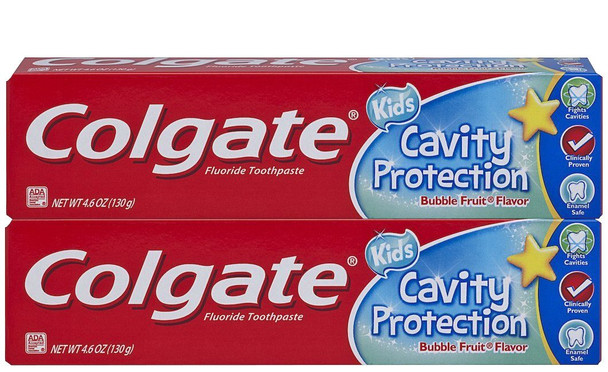 Colgate Kids Cavity Protection Toothpaste, Bubble Flavor, 4.6 Ounce 2 PACK