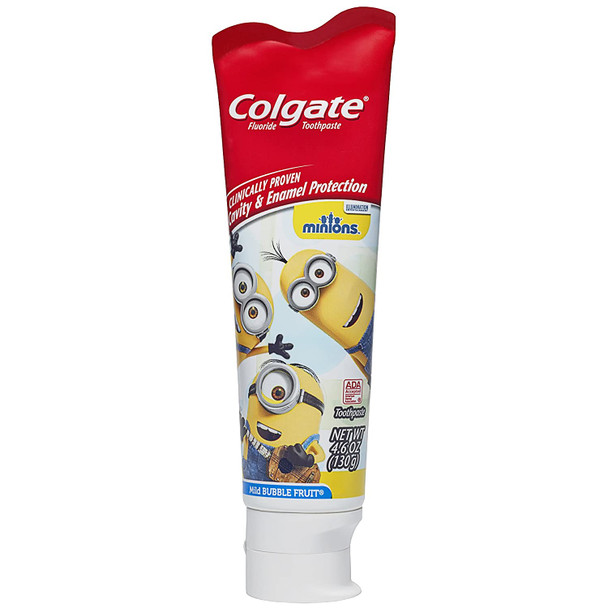 Colgate Kids Toothpaste with Anticavity Fluoride, Minions, 4.6 Ounce (Pack of 12)