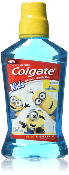 Colgate Kids Minions Bello Bubble Fruit Anticavity Fluoride Rinse, 16.9 Ounce