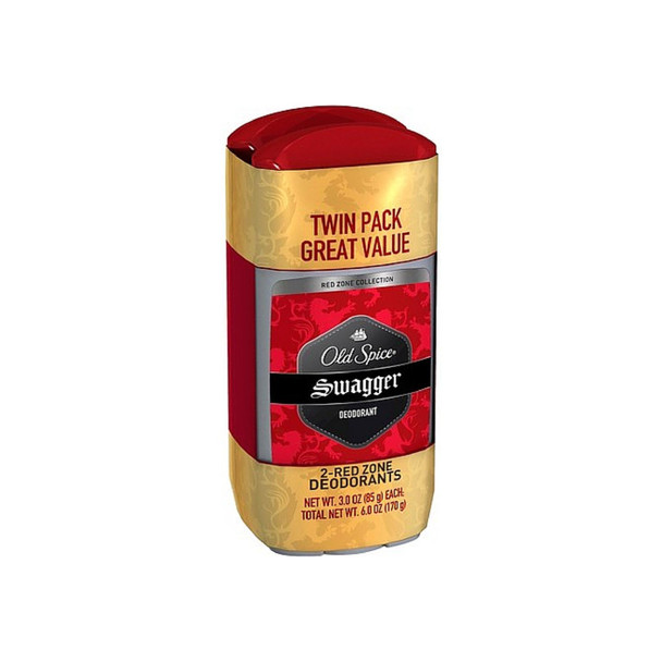 Old Spice Red Zone Collection Deodorant, Twin Pack, Swagger 3 oz, 2 ea