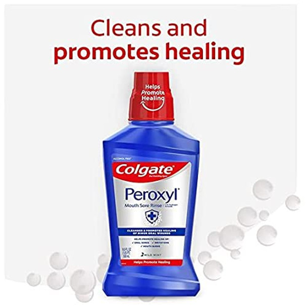 Colgate Peroxyl Mouth Sore Rinse Alcohol-Free Mild Mint