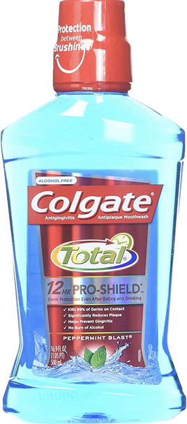 Colgate Total Advanced Pro-Shield Mouthwash, Peppermint Blast, 16.9 Ounce (Pack of 2)