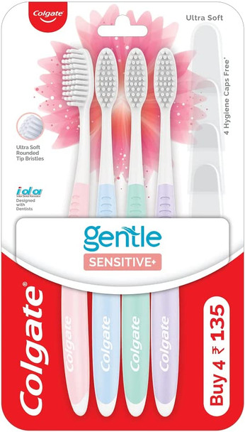 Colgate Toothbrush Sensitive, Pack of 4 Brushes