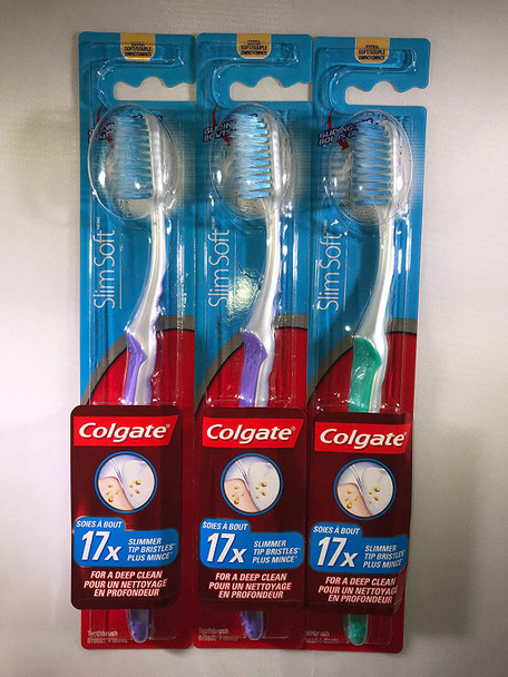 Colgate SlimSoft Ultra Soft Compact Head (Pack of 3)