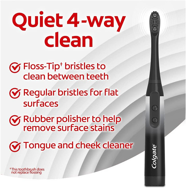 Colgate 360 Charcoal Sonic Powered Battery Toothbrush, Pack of 2