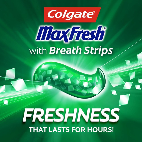 Colgate Max Fresh Whitening Toothpaste with Breath Strips, 6 Oz, Limited Edition, Clean mint, 24 Ounce (Pack of 4)