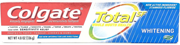 Colgate Total Whitening Toothpaste Gel, 4.8 oz. (Pack of 3)