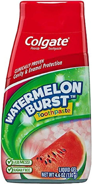 Colgate Anticavity Kids Toothpaste with Fluoride for Ages 2+, Watermelon Burst Flavor - 4.6 Ounce