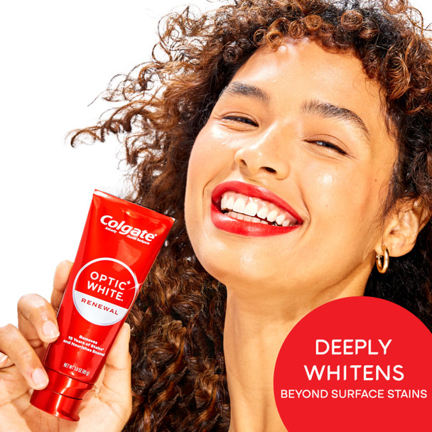 Colgate Optic White Renewal Enamel Strength Teeth Whitening Toothpaste, 3 Oz