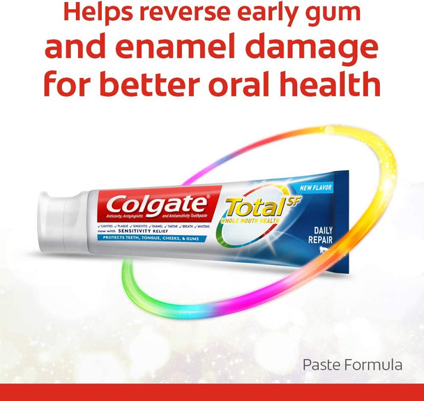 Colgate Total Toothpaste with Fluoride, Multi Benefit Toothpaste for Gums and Cavity Protection, Daily Repair - 5.1 Ounce