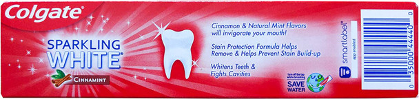Colgate Cinnamint Fluoride Toothpaste with Cinnamon and Natural Mint Flavor, Deep Tooth and Gum Cleaning Gel with Gentle Whitening, Fights Cavities and Plaque, Kids and Adults, 5 Pack