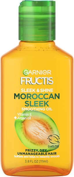 Garnier Fructis Sleek and Shine Moroccan Sleek Oil Treatment, Frizzy, Dry Hair, 3.75 Fl; Oz