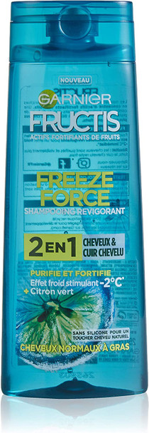 Garnier ze Force Shampoo 2 in 1 Lime Green for Men Hair / Scalp 250 ml
