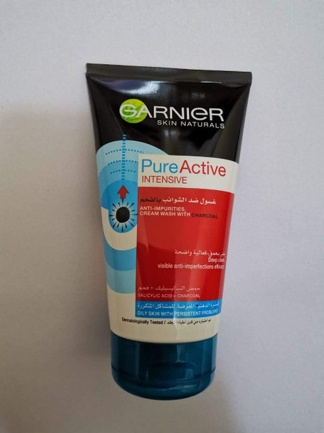 Garnier Pure Active Intensive 3 in 1 charcoal blackhead mask wash scrub 150ml