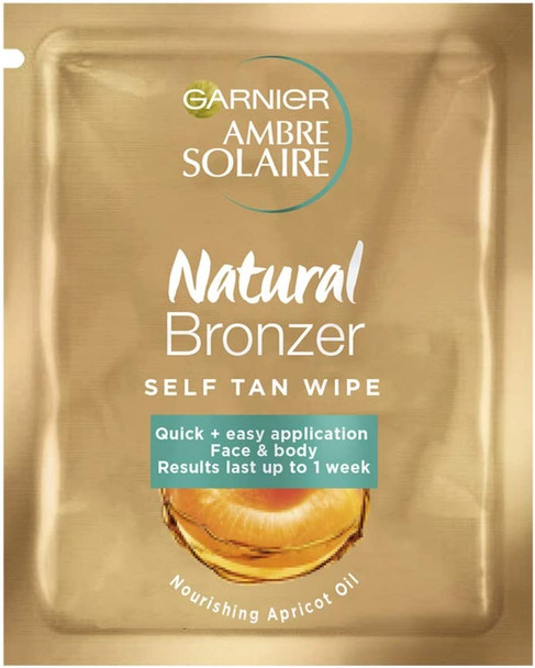 Ambre Solaire No Streaks Bronzer Self Tan Face Wipes 5.6Ml
