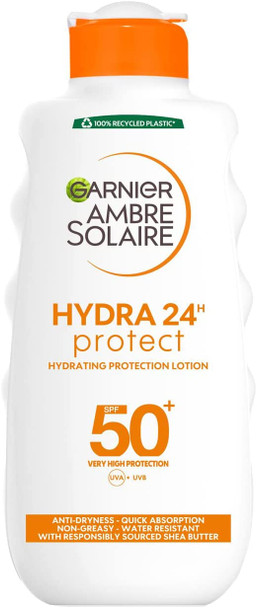 Garnier Ambre Solaire Ultra-Hydrating Shea Butter Sun Protection Cream SPF50+, Hydrating High Sun Protection Lotion SPF50+ 200 ml