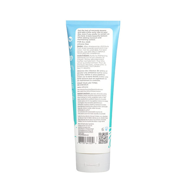 Pacifica Beauty, Salty Waves Texturizing and Moisturizing Conditioner, Banana Scent, For All Hair Types, Vitamin B + Vitamin E, Beach Hair, Beachy Waves, Sulfate Free, Vegan & Cruelty Free