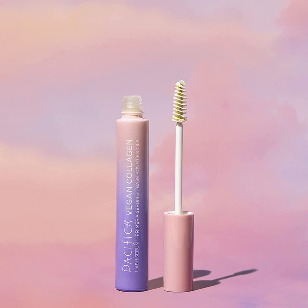 Pacifica Beauty, Vegan Collagen Lash Serum & Clear Mascara Primer, Conditioning Vitamin E & B, Clean Makeup, For Feathery Full Lashes, Silicone Free, Vegan and Cruelty Free