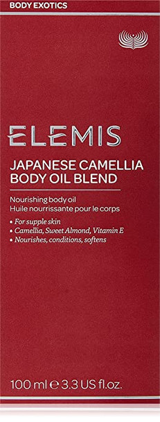 ELEMIS Japanese Camellia Body Oil Blend | Luxuriously Lightweight Body Oil Nourishes, Conditions, and Softens Pregnant and Postpartum Skin | 100 mL