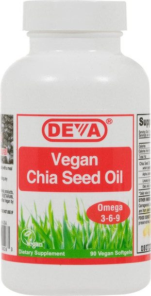 Deva Vegan Vitamins Chia Seed Oil Vegan 90 Sgel5