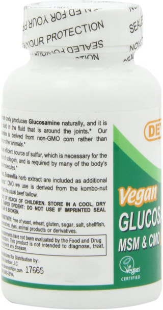 Deva Vegan Vitamins Glucosamine, MSM, CMO, 90 Tablets