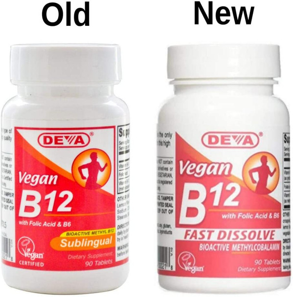 Deva Vegan Vitamins Sublingual B-12, 90 Tab