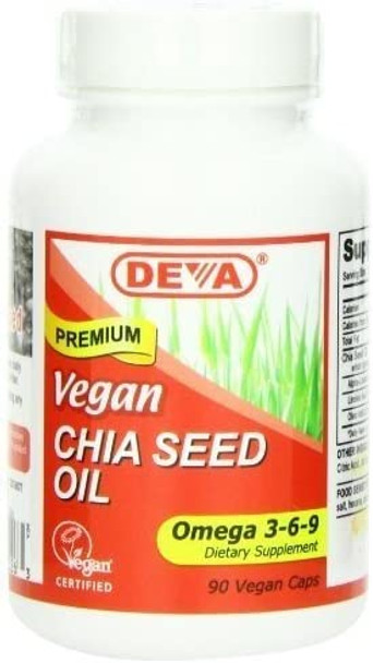 Deva Vegan Vitamins Chia Seed Oil Vegan 90 Sgel8