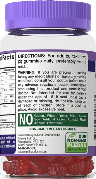 Nature's Truth Sambucus Black Elderberry Gummies 50 + 30%  = 65 Count(Pack of 3) Total 195