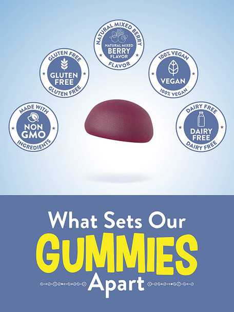 Zinc Gummies | 50mg | 60 Count | Vegan, Non-GMO & Gluten Free Supplement | Mixed Berry Flavor | by Natures Truth