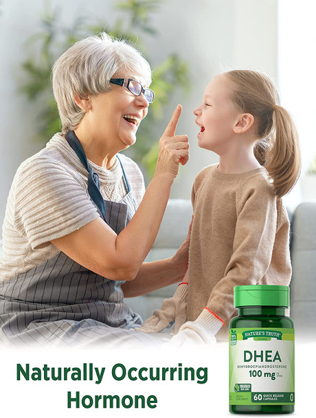 Dhea Supplement | 100Mg | 60 Capsules | Non-Gmo & Gluten  | By Nature'S Truth