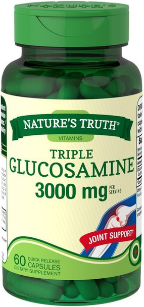 Nature's Truth Triple Glucosamine 3000mg 60 Capsules (Pack of 1)