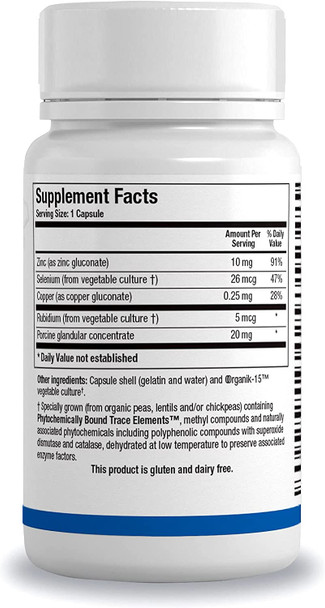 Biotics Research Gta Forte Ii Endocrine Glands Support, Promotes Optimal Hormonal Balance. Contains Porcine Glandular, Phytochemically Bound Trace Elements Zinc, Selenium, Copper, Rubidium 90 Caps