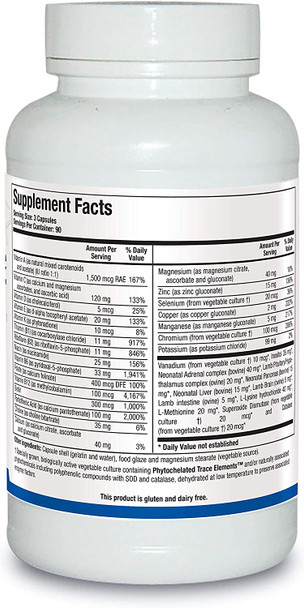 Biotics Research Bio Glycozyme Forte Multivitamin For Glycolytic Support, Vanadium, Zinc, Chromium, Manganese, Inositol, Catalase, Healthy Blood Sugar Levels And Homocysteine 270 Capsules