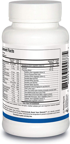 Biotics Research Bio Trophic Plus Food Form Comprehensive Multivitamin Mineral, Glandular Support, Organic Beet Concentrate, Citrus Bioflavonoids, Sod, Catalase. 90Tabs