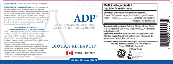 Biotics Research ADP Highly Concentrated Oil of Oregano, Optimal Absorption and Delivery. Antioxidant, Supports Microbial Balance