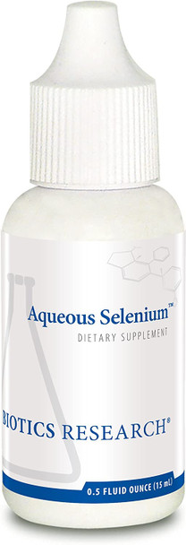 Biotics Research Aqueous Selenium Liquid Formula, 95 mg Selenium Drop, Supports Reproductive Health, Thyroid Gland Function, DNA Production, Cognitive Health, Potent Antioxidant 0.5 Fluid Ounces