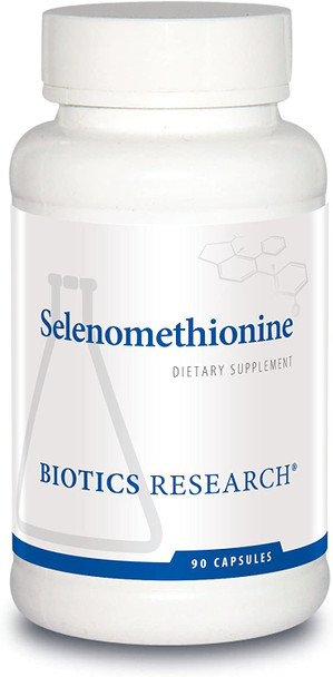 Biotics Research Selenomethionine - High Potency Selenium, Reproduction, Thyroid Gland Function, DNA Production, Cognitive Health, Potent Antioxidant. 90 Capsules