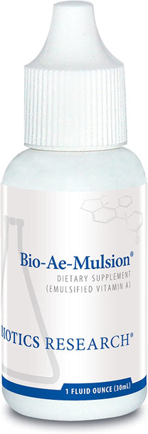 Biotics Research Bio Ae Mulsion Iu Emulsified Vitamin A For Greater Uptake & Utilization, Concentrated Form, Promotes Immune Response, Aids In Visual Acuity, Supports Cardiovascular 1 Fluid Ounces