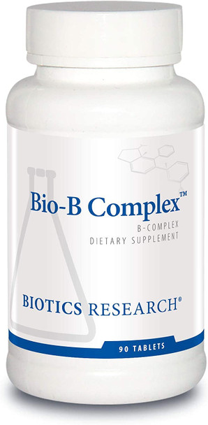 Biotics Research Bio B Complex High Potency B-Complex With Folate And Vitamins B2, B6 And B12 For Energy Production. Supports Cardiovascular Function, Metabolic Pathways, Brain Health.