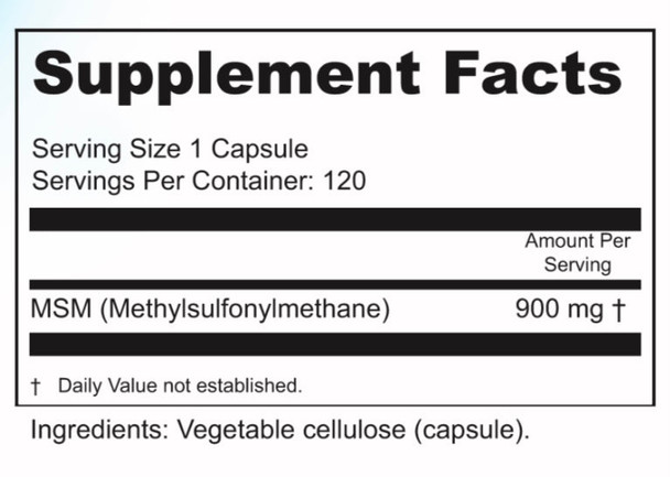 MSM 120 caps by BioActive Nutrients